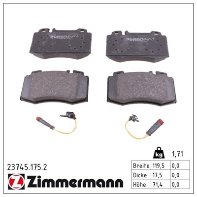 ZIMMERMANN 23745.175.2 Číslo výrobce: 23271. EAN: 4250238739401.