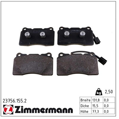 ZIMMERMANN 23756.155.2 Číslo výrobce: 23756. EAN: 4250238768791.