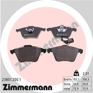 ZIMMERMANN 23801.200.1 Číslo výrobce: 23801. EAN: 4250238739654.