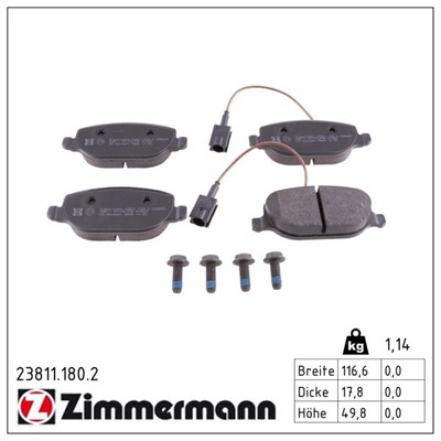 ZIMMERMANN 23811.180.2 Číslo výrobce: 23811. EAN: 4250238761389.