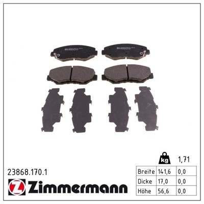 ZIMMERMANN 23868.170.1 Číslo výrobce: 23868. EAN: 4250238739760.