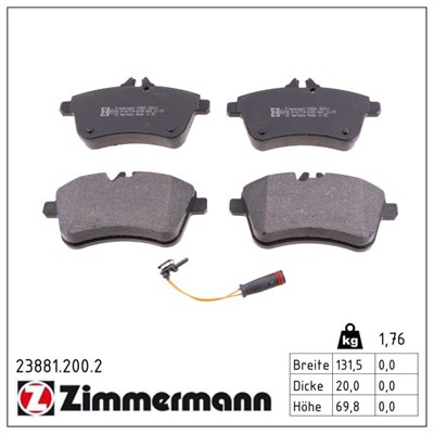 ZIMMERMANN 23881.200.2 Číslo výrobce: 23881. EAN: 4250238739821.