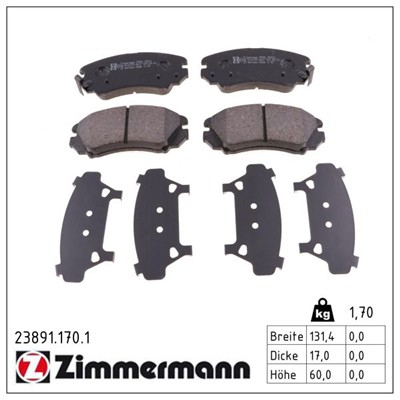 ZIMMERMANN 23891.170.1 Číslo výrobce: 23891. EAN: 4250238739852.