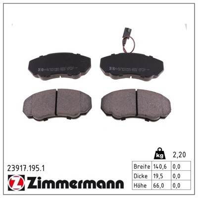 ZIMMERMANN 23917.195.1 Číslo výrobce: 23917. EAN: 4250238739883.