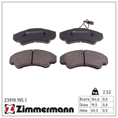 ZIMMERMANN 23919.195.1 Číslo výrobce: 23919. EAN: 4250238739890.