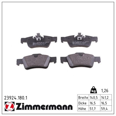 ZIMMERMANN 23924.180.1 Číslo výrobce: 23923. EAN: 4250238739913.