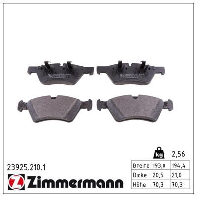 ZIMMERMANN 23925.210.1 Číslo výrobce: 23922. EAN: 4250238739920.