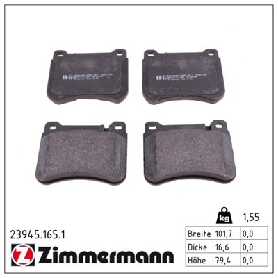 ZIMMERMANN 23945.165.1 Číslo výrobce: 23945. EAN: 4250238740001.