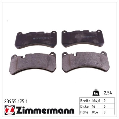 ZIMMERMANN 23955.175.1 Číslo výrobce: 23955. EAN: 4250238763284.