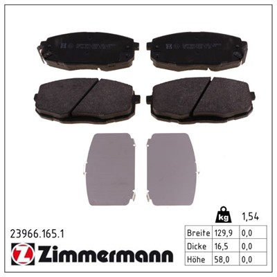 ZIMMERMANN 23966.165.1 Číslo výrobce: 23966. EAN: 4250238740032.