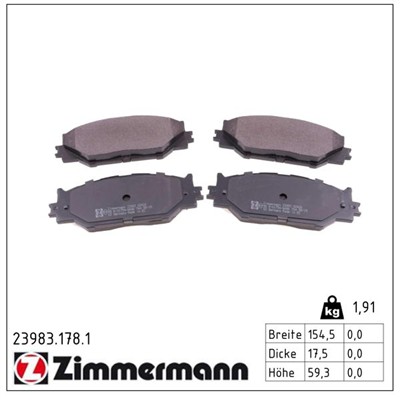 ZIMMERMANN 23983.178.1 Číslo výrobce: 23983. EAN: 4250238765714.
