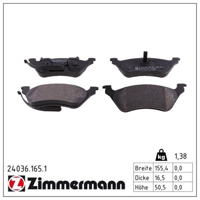 ZIMMERMANN 24036.165.1 Číslo výrobce: 24036. EAN: 4250238740223.