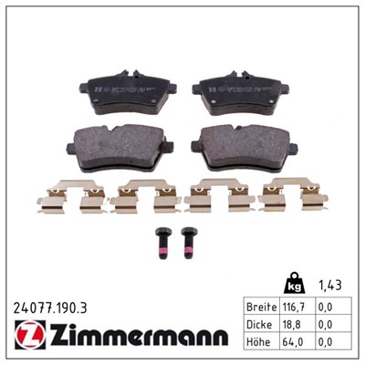 ZIMMERMANN 24077.190.3 Číslo výrobce: 24077. EAN: 4250238757795.