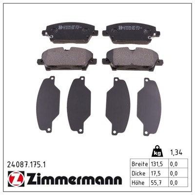 ZIMMERMANN 24087.175.1 Číslo výrobce: 24087. EAN: 4250238750222.