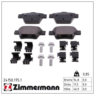 ZIMMERMANN 24150.175.1 Číslo výrobce: 24150. EAN: 4250238740469.