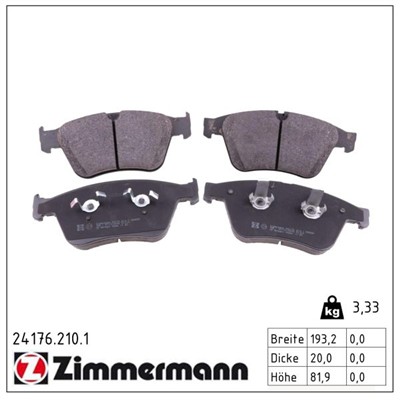 ZIMMERMANN 24176.210.1 Číslo výrobce: 24176. EAN: 4250238765677.