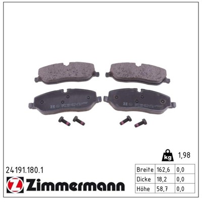 ZIMMERMANN 24191.180.1 Číslo výrobce: 24191. EAN: 4250238765776.