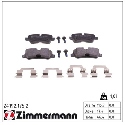 ZIMMERMANN 24192.175.2 Číslo výrobce: 24192. EAN: 4250238765820.