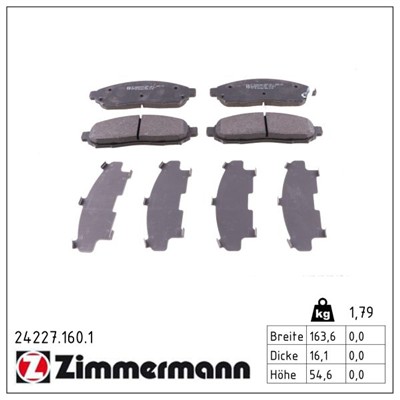 ZIMMERMANN 24227.160.1 Číslo výrobce: 24227. EAN: 4250238759782.