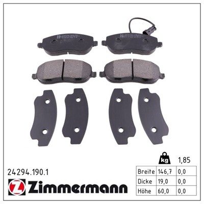 ZIMMERMANN 24294.190.1 Číslo výrobce: 20261. EAN: 4250238740551.