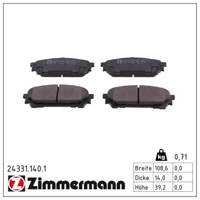 ZIMMERMANN 24331.140.1 Číslo výrobce: 24331. EAN: 4250238740575.