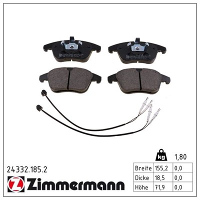 ZIMMERMANN 24332.185.2 Číslo výrobce: 24084. EAN: 4250238760252.