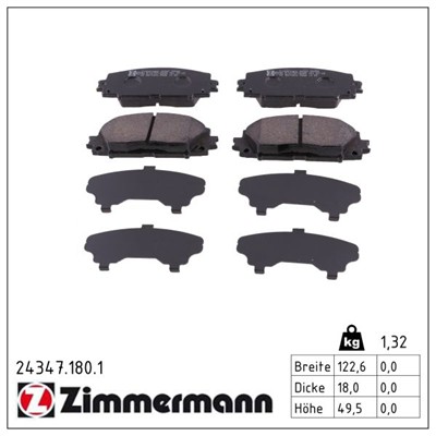 ZIMMERMANN 24347.180.1 Číslo výrobce: 24347. EAN: 4250238757757.