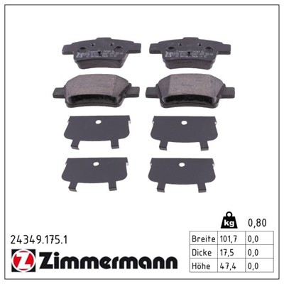 ZIMMERMANN 24349.175.1 Číslo výrobce: 24349. EAN: 4250238742784.