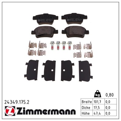 ZIMMERMANN 24349.175.2 Číslo výrobce: 24349. EAN: 4250238757627.