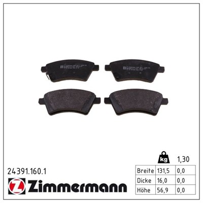 ZIMMERMANN 24391.160.1 Číslo výrobce: 24391. EAN: 4250238742753.