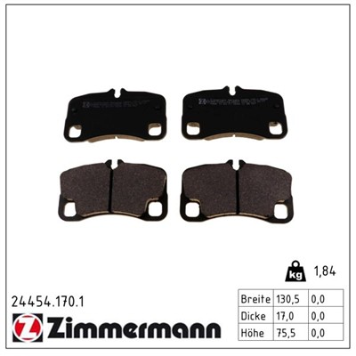 ZIMMERMANN 24454.170.1 Číslo výrobce: 24454. EAN: 4250238776208.