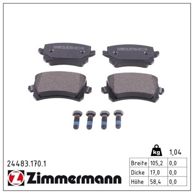 ZIMMERMANN 24483.170.1 Číslo výrobce: 24483. EAN: 4250238756958.