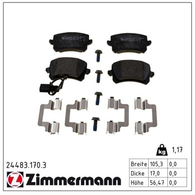 ZIMMERMANN 24483.170.3 Číslo výrobce: 24483. EAN: 4250238775935.