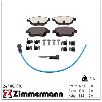 ZIMMERMANN 24486.170.1 Číslo výrobce: 24486. EAN: 4250238746652.