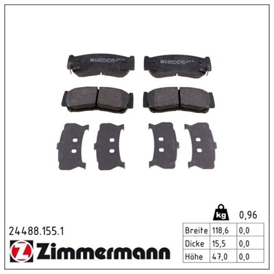 ZIMMERMANN 24488.155.1 Číslo výrobce: 24488. EAN: 4250238753971.