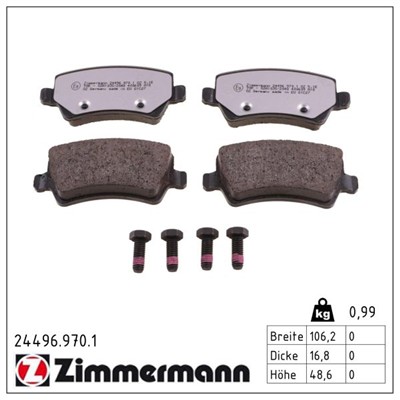 ZIMMERMANN 24496.970.1 Číslo výrobce: 24496. EAN: 4250238779384.