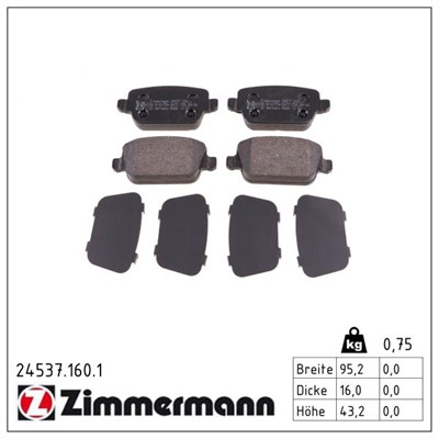 ZIMMERMANN 24537.160.1 Číslo výrobce: 24537. EAN: 4250238750277.