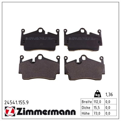 ZIMMERMANN 24541.155.9 Číslo výrobce: 24541. EAN: 4250238747994.