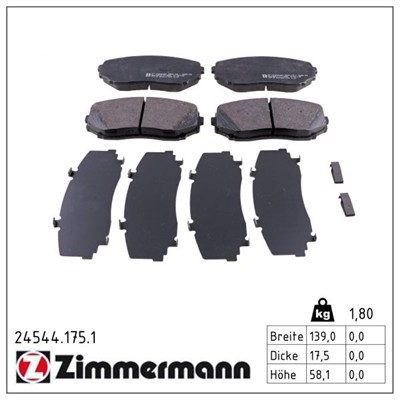 ZIMMERMANN 24544.175.1 Číslo výrobce: 24544. EAN: 4250238759676.
