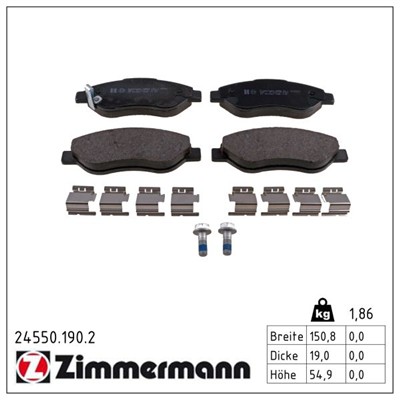 ZIMMERMANN 24550.190.2 Číslo výrobce: 24550. EAN: 4250238759591.