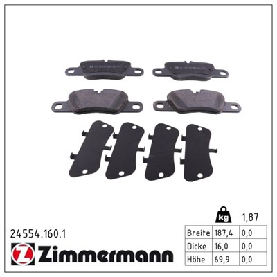 ZIMMERMANN 24554.160.1 Číslo výrobce: 24554. EAN: 4250238756118.