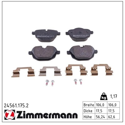 ZIMMERMANN 24561.175.2 Číslo výrobce: 24561. EAN: 4250238765837.
