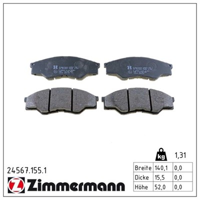 ZIMMERMANN 24567.155.1 Číslo výrobce: 24567. EAN: 4250238785439.