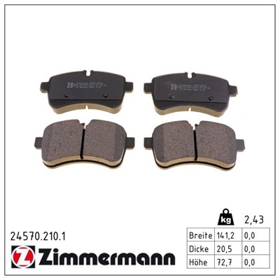ZIMMERMANN 24570.210.1 Číslo výrobce: 29232. EAN: 4250238740612.