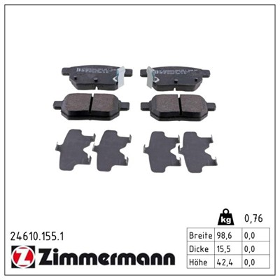 ZIMMERMANN 24610.155.1 Číslo výrobce: 24610. EAN: 4250238754152.