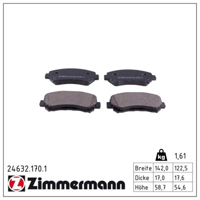 ZIMMERMANN 24632.170.1 Číslo výrobce: 24632. EAN: 4250238746706.