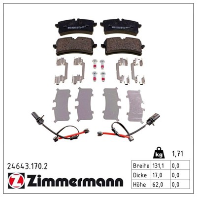 ZIMMERMANN 24643.170.2 Číslo výrobce: 24643. EAN: 4250238768081.