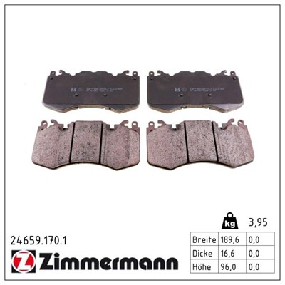 ZIMMERMANN 24659.170.1 Číslo výrobce: 24659. EAN: 4250238768258.