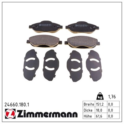ZIMMERMANN 24660.180.1 Číslo výrobce: 24660. EAN: 4250238750383.