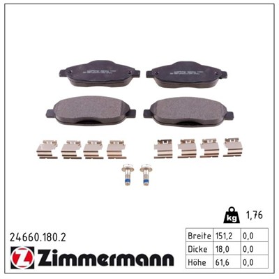 ZIMMERMANN 24660.180.2 Číslo výrobce: 24660. EAN: 4250238760467.